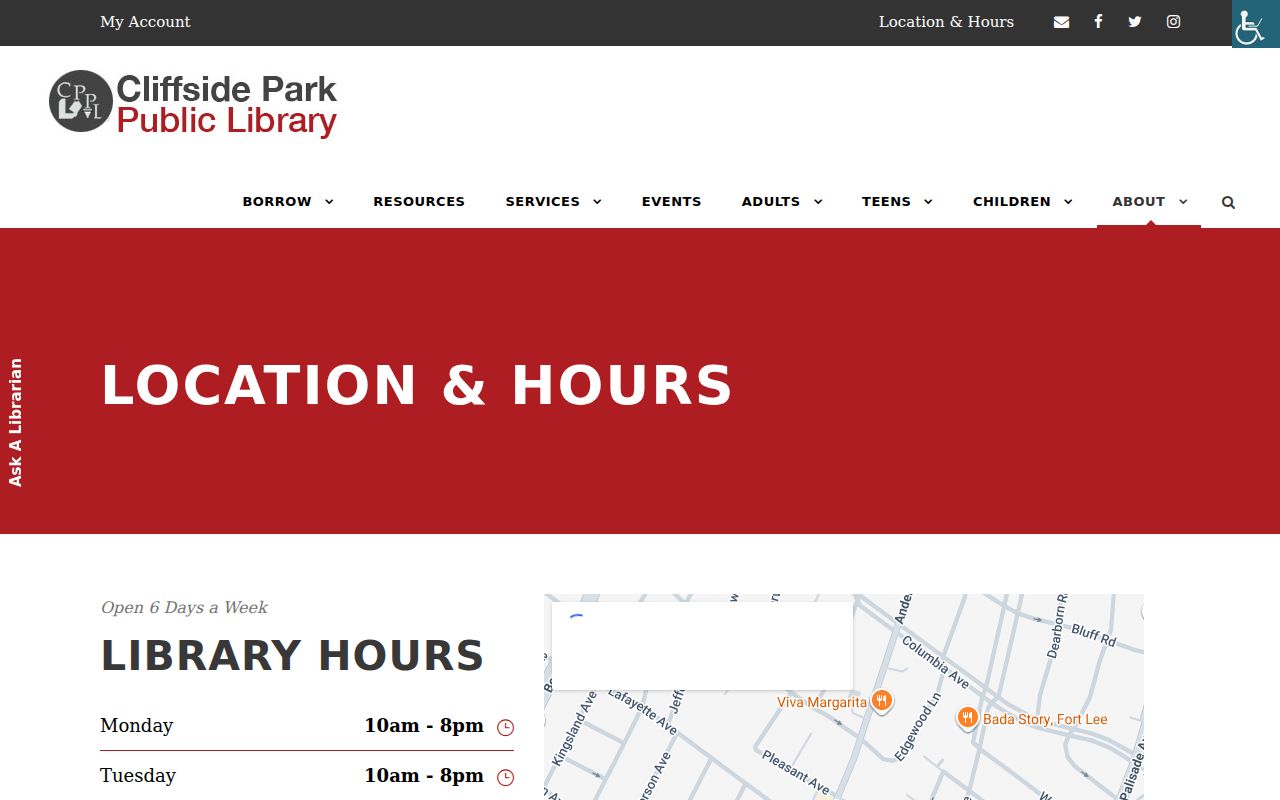 Cliffside Park directory research through the local library